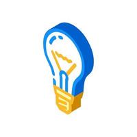 glass light bulb isometric icon vector illustration