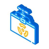 container for storing biomaterials isometric icon vector illustration