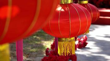 rode chinees nieuwjaar lantaarn golvend video