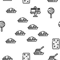 Dessert Delicious Food Vector Seamless Pattern