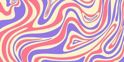 Psychedelic swirl groovy pattern. Psychedelic retro wave wallpaper. Liquid groovy background. Vector design illustration