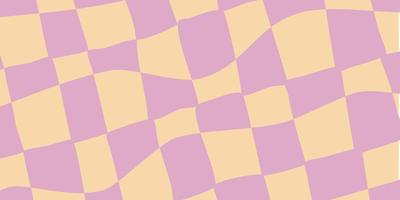 Retro checkerboard background for print design. Geometric background. Psychedelic retro checkerboard. Abstract vector pattern. Psychedelic wallpaper. Optical pattern. Abstract texture