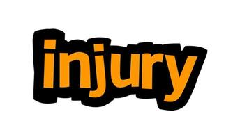 INJURY writing vector design on white background