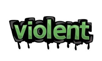 VIOLENT writing vector design on white background