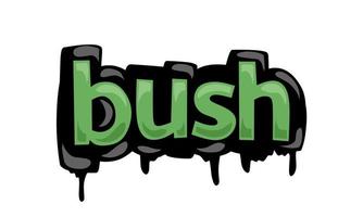 BUSH writing vector design on white background