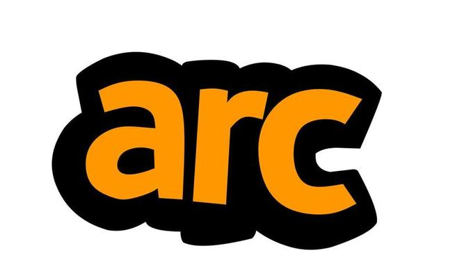 ARC writing vector design on white background