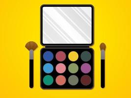 maquillaje paleta de colores vector