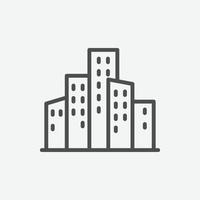 Building vector icon. Isolated city building icon vector design.