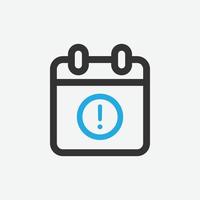 Calendar vector icon. Isolated schedule icon vector design.