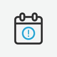 Calendar vector icon. Isolated schedule icon vector design.