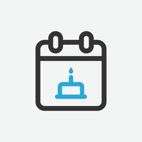 Calendar vector icon. Isolated schedule icon vector design.