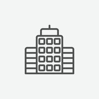 Building vector icon. Isolated city building icon vector design.