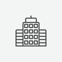 Building vector icon. Isolated city building icon vector design.