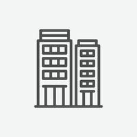 Building vector icon. Isolated city building icon vector design.