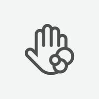 Wash hand vector icon. Isolated hygiene icon vector design.