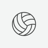 icono de vector de voleibol. diseño de vector de icono de bola aislado.