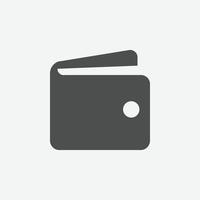 Wallet vector icon. Isolated save money icon vector design.