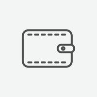Wallet vector icon set. Isolated purse icon vector design.
