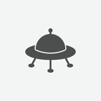 Ufo vector icon set. Isolated spaceship icon vector design.