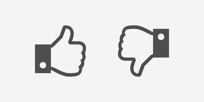 Like and unlike icon vector. Isolated reaction icon vector design.