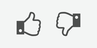 Like and unlike icon vector. Isolated reaction icon vector design.