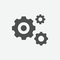 Settings icon vector. Isolated cogs icon vector design.