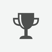 vector de icono de trofeo. diseño de vector de icono de premio aislado.