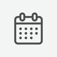 Calendar vector icon. Isolated schedule icon vector design.