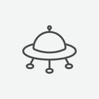 Ufo vector icon set. Isolated spaceship icon vector design.