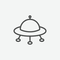 Ufo vector icon set. Isolated spaceship icon vector design.