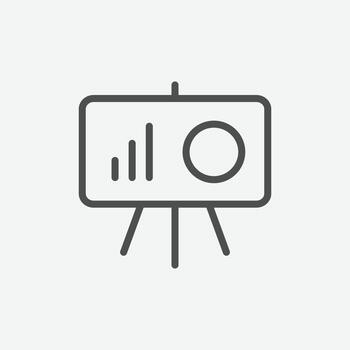 conjunto de iconos de vector de presentación. diseño de vector de icono de negocio de estilo lineal aislado.