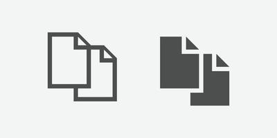 copiar icono de vector. diseño vectorial de iconos duplicados aislados. vector