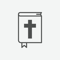 Bible vector icon set. Isolated holy bible icon vector design.