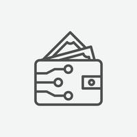 Digital wallet vector icon. Isolated payment service icon vector design.
