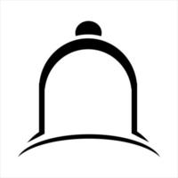 Line bell icon. Simple silhouette bell in white background. Editable vector in eps 10 format