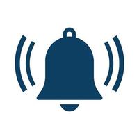 Bell icon. Minimalist icon isolated on white background. Simple bell silhouette. Web site page and mobile app design vector element.