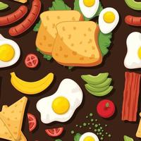 Breakfast Seamless Pattern Background vector