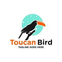 toucan bird illustration logo design vector