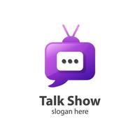 Live talk Logo. Element for broadcasting or online tv live streaming program. Video stream icon design vector