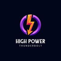 Flash Logo circle abstract design vector template, Lighting bolt icon,  Thunderbolt electricity Power Fast Speed logo