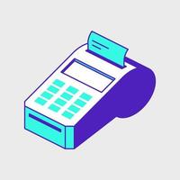 POS machine isometric vector icon illustration