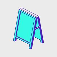 A board signage isometric vector icon illustration
