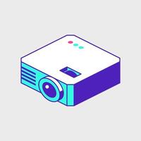 ilustración del icono del vector isométrico del proyector