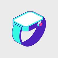 Smart watch isometric vector icon illustration