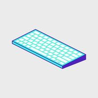 ilustración de icono de vector isométrico de teclado inalámbrico