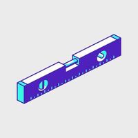 Level tool isometric vector icon illustration