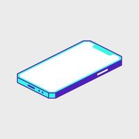 Smart phone mobile isometric vector icon illustration