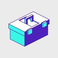 Tool box isometric vector icon illustration