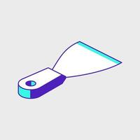 Scraper tool isometric vector icon illustration