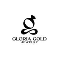 luxury letter G jewelry logo icon for beauty and fashion business vector